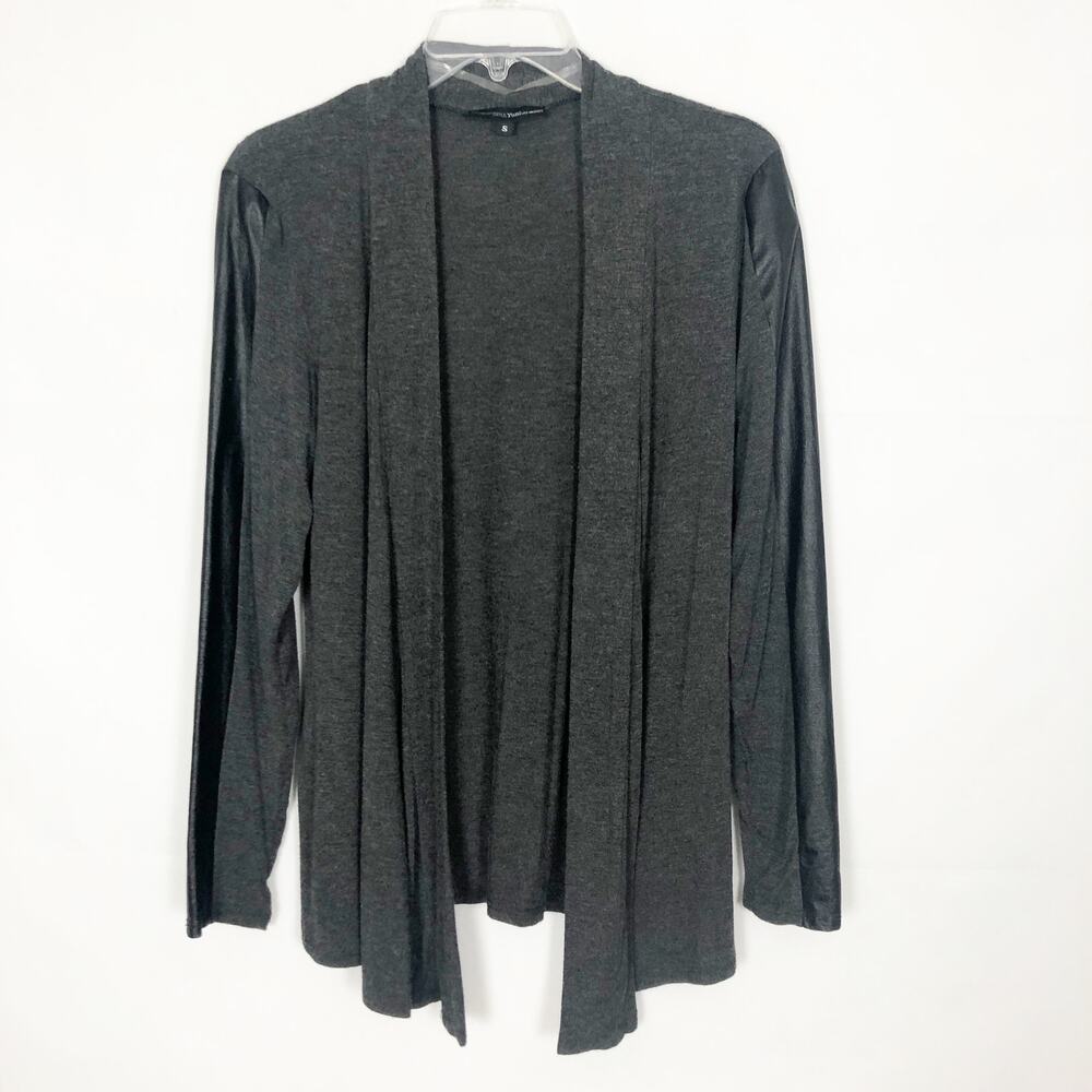 Yuni Yuni Open Front Charcoal Cardigan Size S